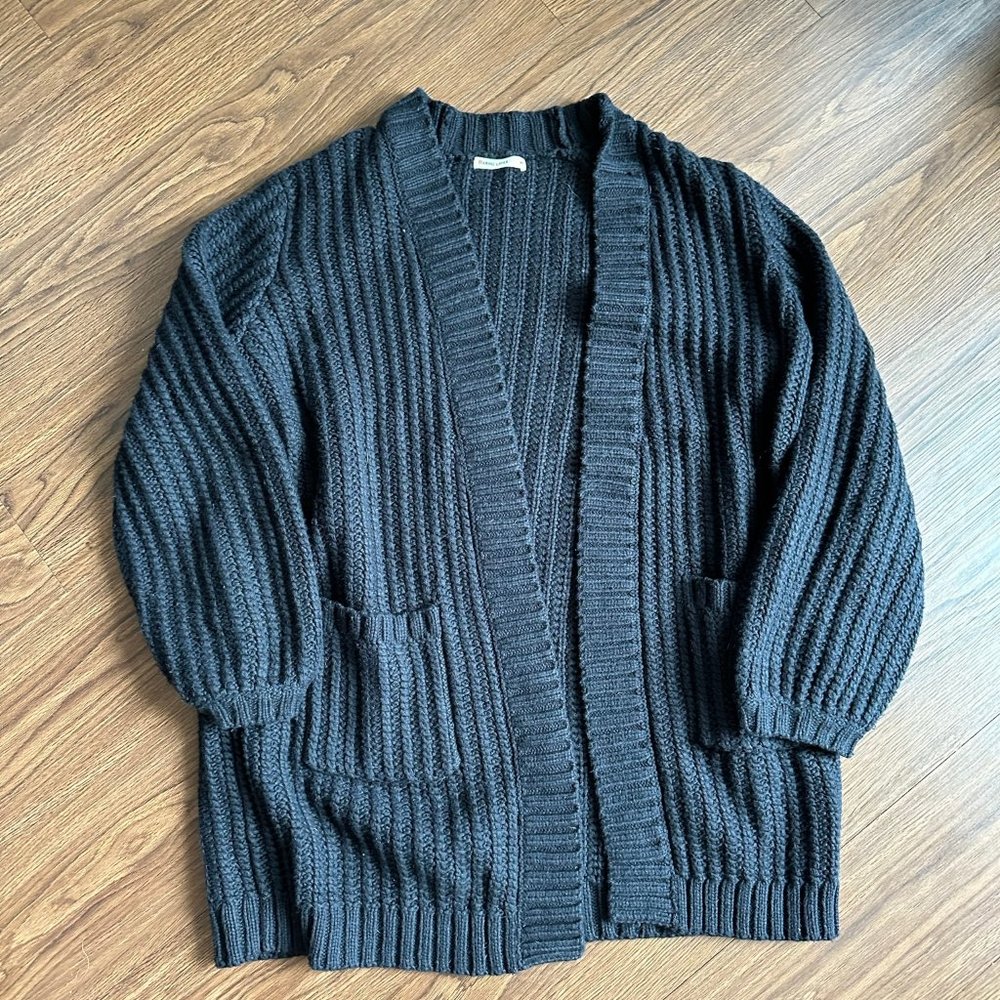 Marine Layer Black Cardigan Sweater Size Medium Holiday Collection
